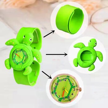 Παιδικά ρολόγια κινουμένων σχεδίων Turtle Life Life Waterproof Kids Slap Wrist Watch για αγόρια κορίτσια