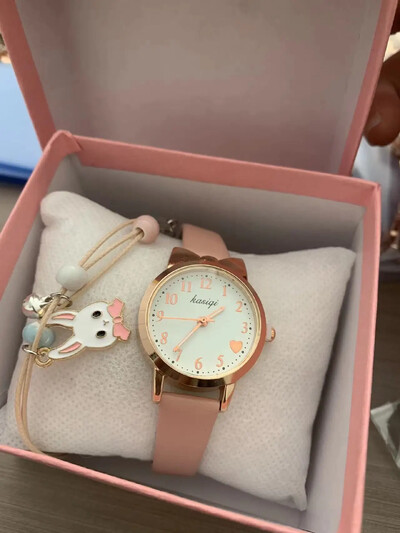 Vaikiški laikrodžiai Studentų laikrodžiai Mergaičių gimtadienio dovanos Gyvūnų ciferblato dirželiai Kvarciniai laikrodžiai Nemokami triušio apyrankės Vaikų laikrodis