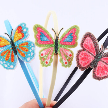 1/2 τεμ. Glitter Butterfly Fascinator Headbands for Girls Teens Παιδικά Παιδικά Hairbands Κοστούμια Performance Αξεσουάρ μαλλιών