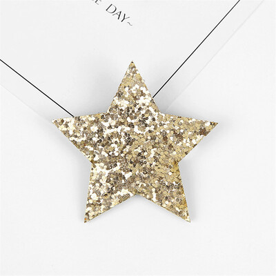 Aranyos koreai hercegnő divatos hajtűk Ötágú csillag csillogó hajkapcsok lányoknak, gyerekeknek, fejfedőknek, hajkiegészítőknek