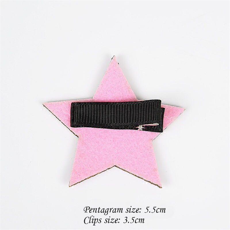 Aranyos koreai hercegnő divatos hajtűk Ötágú csillag csillogó hajkapcsok lányoknak, gyerekeknek, fejfedőknek, hajkiegészítőknek