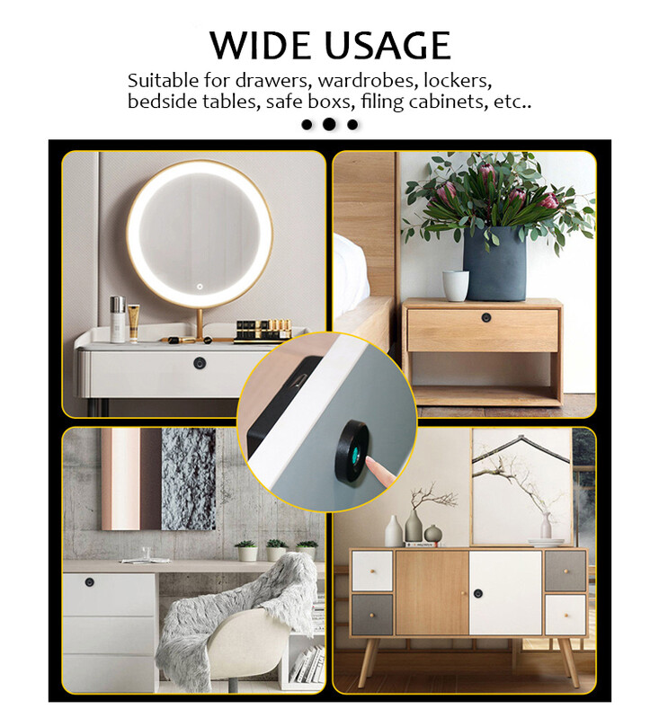 Blocare electronică cu cheie Încuietoare inteligentă electrică inteligentă pentru sertar cu amprentă digitală Încuietoare inteligentă pentru dulap cu amprentă mică Tuya