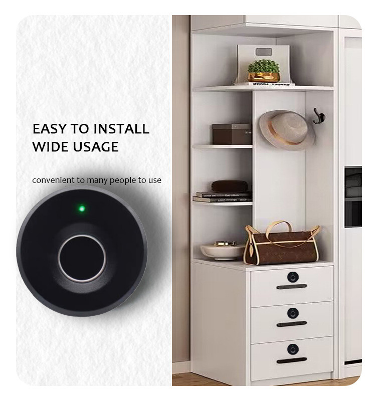 Blocare electronică cu cheie Încuietoare inteligentă electrică inteligentă pentru sertar cu amprentă digitală Încuietoare inteligentă pentru dulap cu amprentă mică Tuya