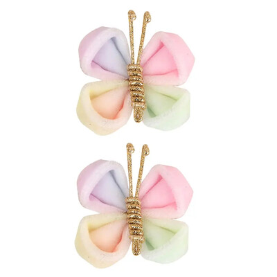 ncmama 2vnt./rinkinys Gradientinio tinklelio drugelio plaukų segtukai mergaitėms Mieli pleiskanojantys plaukų segtukai Vaikiški galvos apdangalai Plaukų priedai