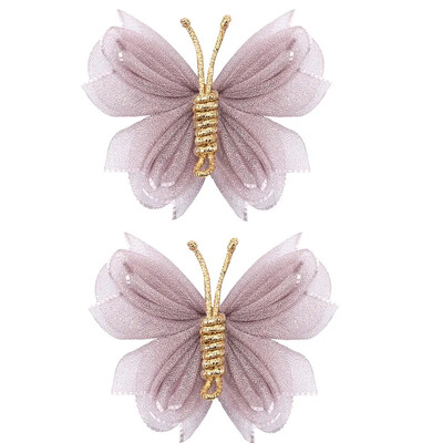 ncmama 2vnt./rinkinys Gradientinio tinklelio drugelio plaukų segtukai mergaitėms Mieli pleiskanojantys plaukų segtukai Vaikiški galvos apdangalai Plaukų priedai