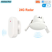 Tuya Smart Life WiFi Millimeter Wave 24GHz Radar Ανιχνευτής ανθρώπινης παρουσίας APP Αισθητήρας κίνησης Αισθητήρας φωτεινότητας AC 110/220V DC 5V