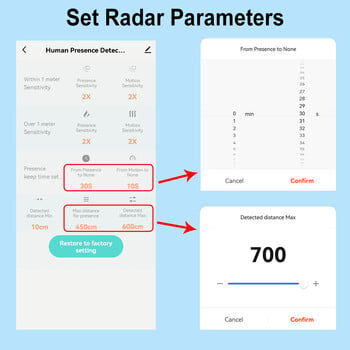 Tuya Smart Life WiFi Millimeter Wave 24GHz Radar Ανιχνευτής ανθρώπινης παρουσίας APP Αισθητήρας κίνησης Αισθητήρας φωτεινότητας AC 110/220V DC 5V