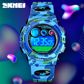 SKMEI Παιδικό LED Ηλεκτρονικό Ψηφιακό Ρολόι Stop Watch Clock 2 Time Kids Sport Ρολόγια 50M Αδιάβροχο ρολόι χειρός για αγόρια κορίτσια