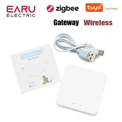 Tuya ZigBee Smart Box Αισθητήρας φορμαλδεΰδης VOC CO2 Θερμοκρασία Υγρασία 6In1 Επιθεώρηση ποιότητας αέρα Συναγερμός DB με Alexa
