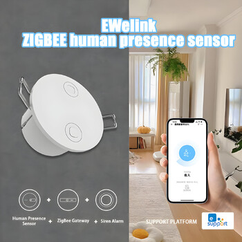 eWeLink ZigBee Интелигентен сензор за човешко присъствие 5.8G милиметров радар детектор Аларма Монитор за безопасност Мулти сценарий Интелигентна връзка