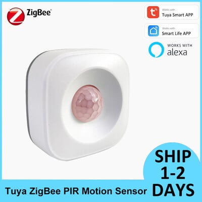 Tuya Smart ZigBee3.0 Pir judesio jutiklio detektorius infraraudonųjų spindulių žmogaus buvimo jutiklio baterija maitinama su Zigbee Gateway Alexa Google