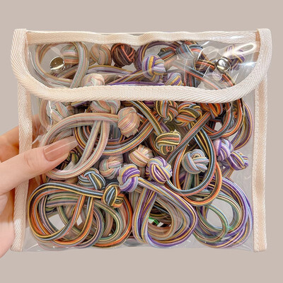 Magas lófarok gumiszalagok Hajpánt Elasztikus fejkötél nőknek Koreai Scrunchies Hajkötő Csomós Hajkötelek Hajkiegészítők