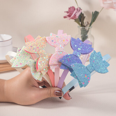 5 buc 3 inch cu sclipici fundite de păr bentite din dinți din plastic benzi de păr moda copii bentiță pentru copii fete accesorii de păr pentru copii