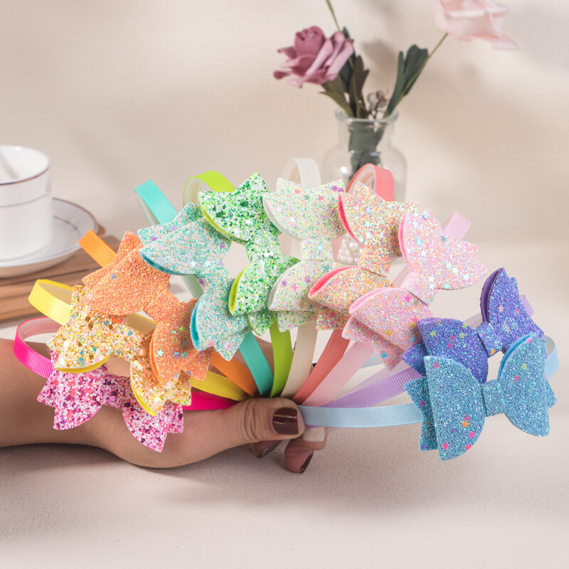 5 buc 3 inch cu sclipici fundite de păr bentite din dinți din plastic benzi de păr moda copii bentiță pentru copii fete accesorii de păr pentru copii