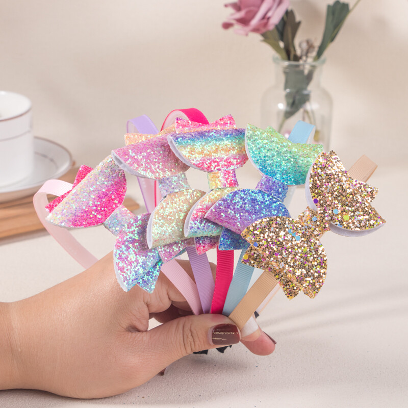 5 buc 3 inch cu sclipici fundite de păr bentite din dinți din plastic benzi de păr moda copii bentiță pentru copii fete accesorii de păr pentru copii
