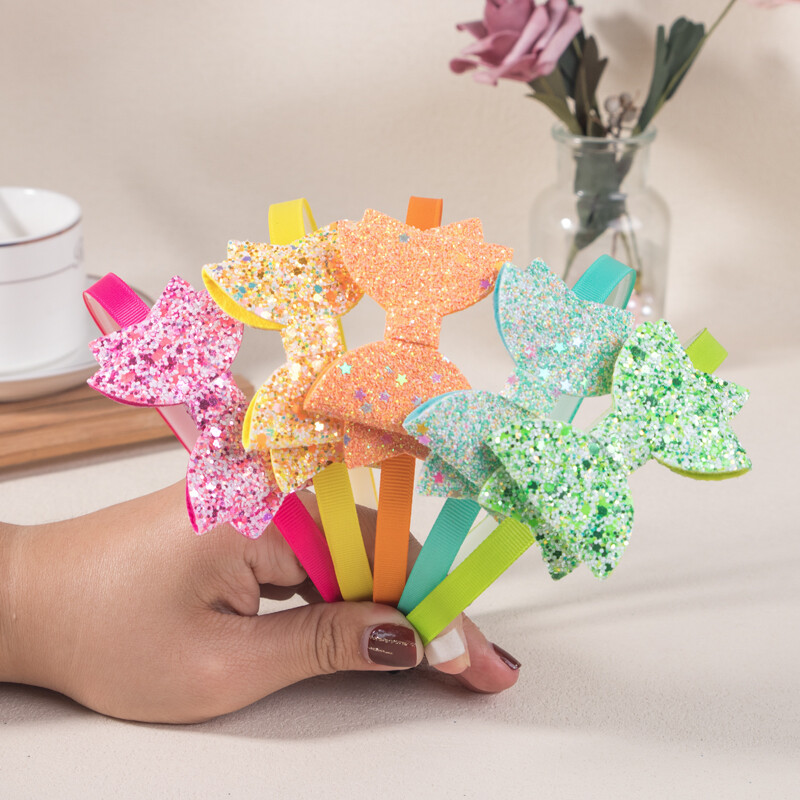 5 buc 3 inch cu sclipici fundite de păr bentite din dinți din plastic benzi de păr moda copii bentiță pentru copii fete accesorii de păr pentru copii