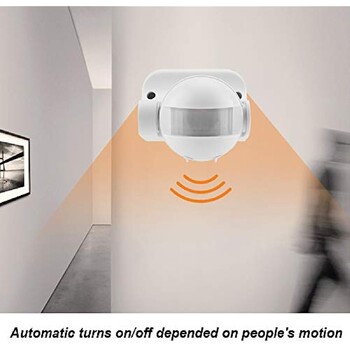 PIR превключвател за светлина със сензор за движение, ъгъл на превключвател за светлина на детектор за движение, регулируем за осветление на тротоара на открито