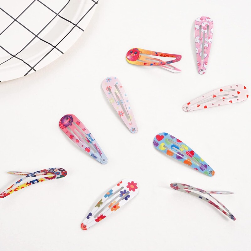 50 vnt. Snap plaukų segtukai, saldainiai, blizgūs 2 coliai, neslystantys metaliniai plaukų segtukai, segtukai.