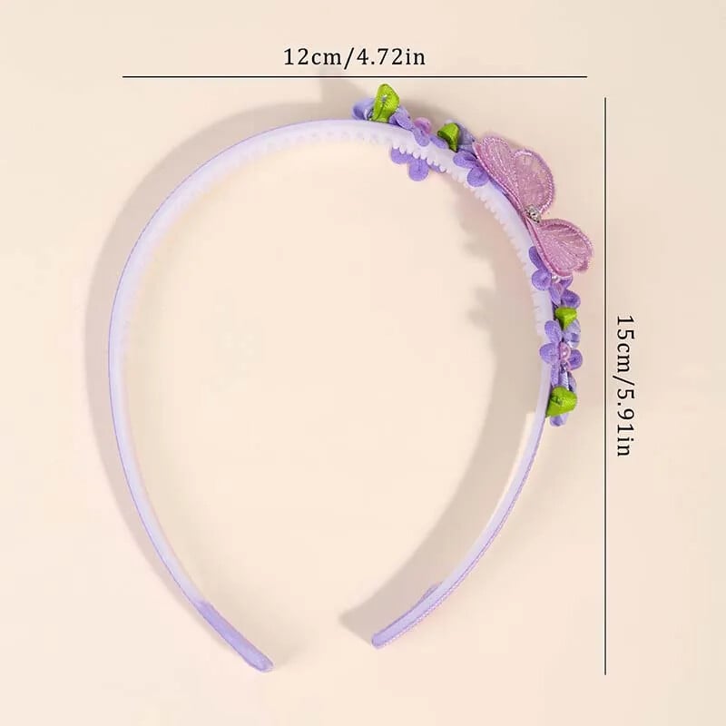 ncmama Nové motýlie dekoračné čelenky Roztomilé kvetinové perlové čelenky pre deti a dievčatá Vynikajúce vlasové obruče Čelenky do vlasových doplnkov