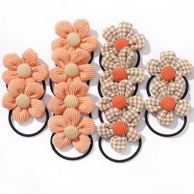 12db/táska lányok elasztikus virágos hajpántok édes hajkötők gyerekeknek lófarok tartó gumiszalag fejpánt gyerek haj kiegészítők