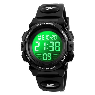 Skmei 1266 Detské hodinky pre chlapcov a dievčatá s budíkom, digitálny časovač, 5 barov, vodotesné detské LED hodinky 1258 1689 1999