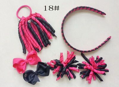 Szövés fejpántok Hajkarika masnik kapcsok Korker lófarok szalagos szett Hajpánt Corker göndör szalag csoport lány gyermek kiegészítők