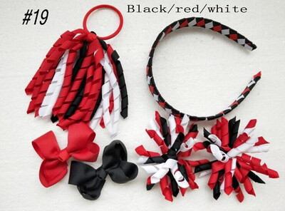 Szövés fejpántok Hajkarika masnik kapcsok Korker lófarok szalagos szett Hajpánt Corker göndör szalag csoport lány gyermek kiegészítők