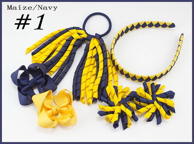 Szövés fejpántok Hajkarika masnik kapcsok Korker lófarok szalagos szett Hajpánt Corker göndör szalag csoport lány gyermek kiegészítők