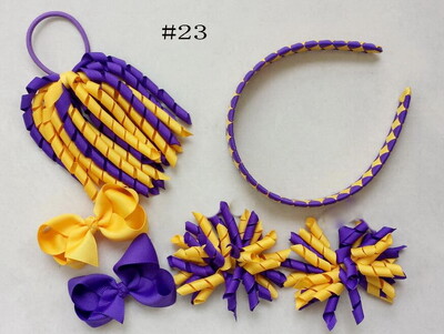 Szövés fejpántok Hajkarika masnik kapcsok Korker lófarok szalagos szett Hajpánt Corker göndör szalag csoport lány gyermek kiegészítők