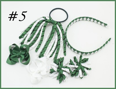 Szövés fejpántok Hajkarika masnik kapcsok Korker lófarok szalagos szett Hajpánt Corker göndör szalag csoport lány gyermek kiegészítők