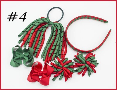 Szövés fejpántok Hajkarika masnik kapcsok Korker lófarok szalagos szett Hajpánt Corker göndör szalag csoport lány gyermek kiegészítők