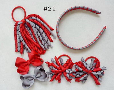 Szövés fejpántok Hajkarika masnik kapcsok Korker lófarok szalagos szett Hajpánt Corker göndör szalag csoport lány gyermek kiegészítők