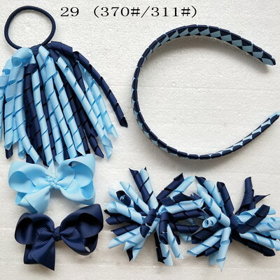 Szövés fejpántok Hajkarika masnik kapcsok Korker lófarok szalagos szett Hajpánt Corker göndör szalag csoport lány gyermek kiegészítők