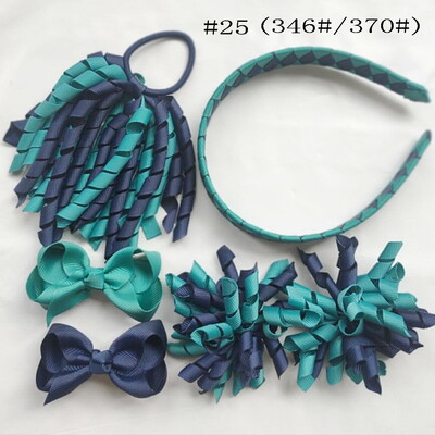 Szövés fejpántok Hajkarika masnik kapcsok Korker lófarok szalagos szett Hajpánt Corker göndör szalag csoport lány gyermek kiegészítők