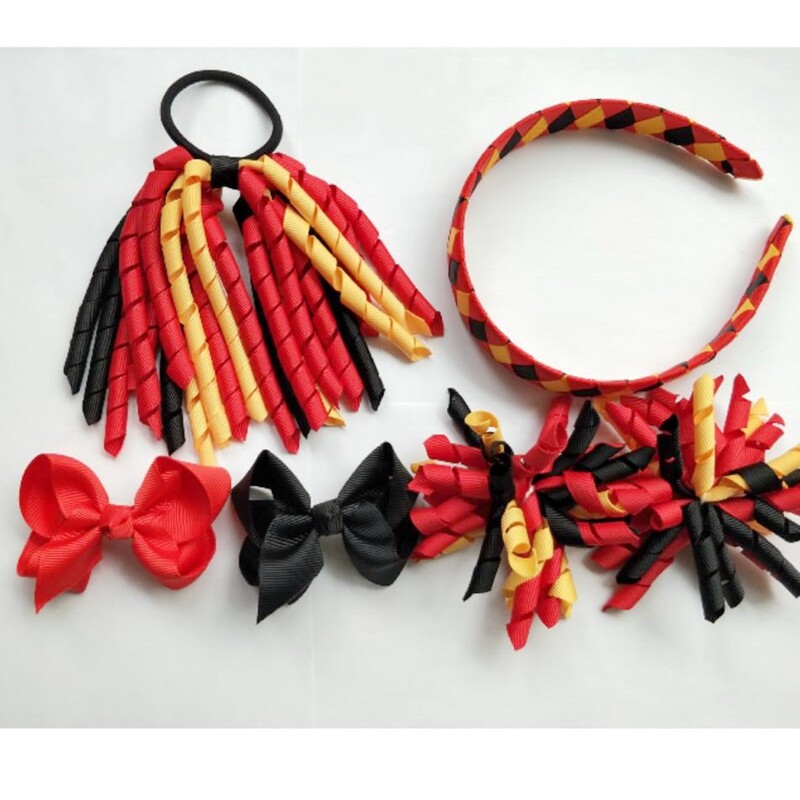Szövés fejpántok Hajkarika masnik kapcsok Korker lófarok szalagos szett Hajpánt Corker göndör szalag csoport lány gyermek kiegészítők