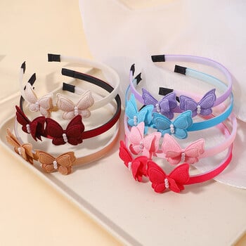 1PC Exquisite Butterfly Hairband Simulated Pearl Παιδική στεφάνι μαλλιών Καθημερινό δέσιμο μαλλιών Lovely girl αξεσουάρ Δώρο Χονδρική