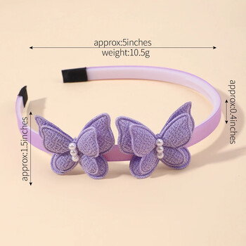 1PC Exquisite Butterfly Hairband Simulated Pearl Παιδική στεφάνι μαλλιών Καθημερινό δέσιμο μαλλιών Lovely girl αξεσουάρ Δώρο Χονδρική