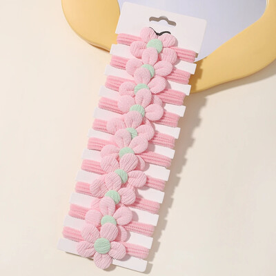 10db Aranyos Lányok Nejlon Virág Hajkötő Cukorka Elasztikus masni Hajpántok Pigtalik Hajkötél Gumi Hajgumi Kiegészítők