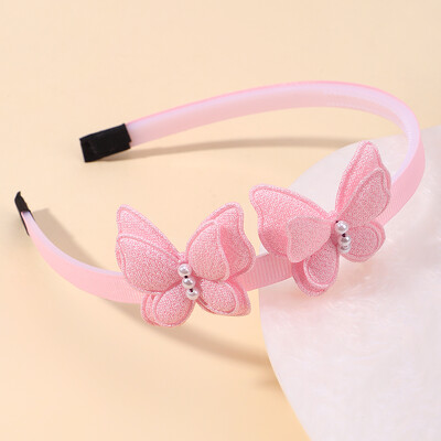 1 db Exquisite Butterfly hajpánt, szimulált gyöngyház gyermek hajkarika, napi hajkötés Lovely Girl Kiegészítők Ajándék nagykereskedelme