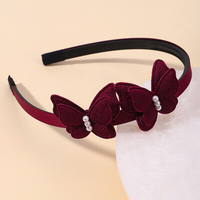 1 db Exquisite Butterfly hajpánt, szimulált gyöngyház gyermek hajkarika, napi hajkötés Lovely Girl Kiegészítők Ajándék nagykereskedelme