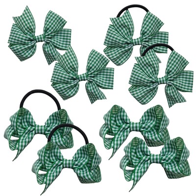 Arc de păr în carouri dulci Benzi elastice pentru păr Set de agrafe de aligator Panglică de vichy Rotiță pentru fete Copii Copii 8 buc/lot