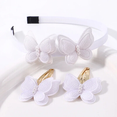 2/3 db flitter Pillangó masni Hajpántok lányoknak Hajkötő szett Gyöngy pattintható kapcsok Fejpánt Gyerek fejfedők Ajándékok Hajkiegészítők