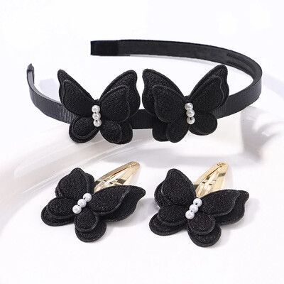 2/3 db flitter Pillangó masni Hajpántok lányoknak Hajkötő szett Gyöngy pattintható kapcsok Fejpánt Gyerek fejfedők Ajándékok Hajkiegészítők