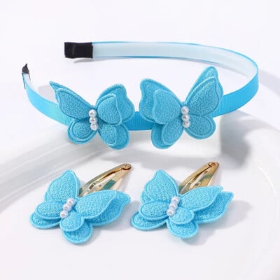2/3 db flitter Pillangó masni Hajpántok lányoknak Hajkötő szett Gyöngy pattintható kapcsok Fejpánt Gyerek fejfedők Ajándékok Hajkiegészítők
