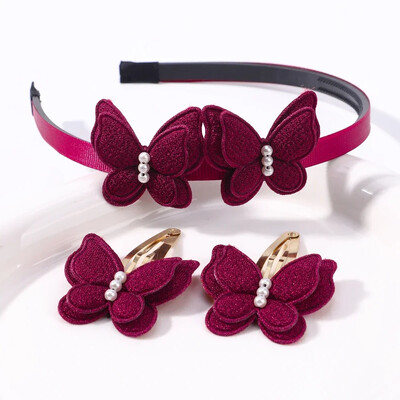 2/3 db flitter Pillangó masni Hajpántok lányoknak Hajkötő szett Gyöngy pattintható kapcsok Fejpánt Gyerek fejfedők Ajándékok Hajkiegészítők