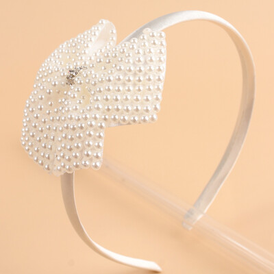 Boutique Pearl Bows Fejpánt Fehér Strasszkő Hajpánt Lányoknak Gyerekek Egyszerű divat Haj Karika Gyerek Haj Kiegészítők Ajándékok