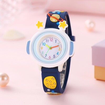 Ceas cu planetă 3D, desen animat pentru copii cu 12 astronauți digitali