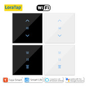 LoraTap Tuya Smart Life WiFi Kardinad Rulood Lüliti Rulood Mootorlüliti Taustvalgustus Stiil Google Home Alexa Hääljuhtimine
