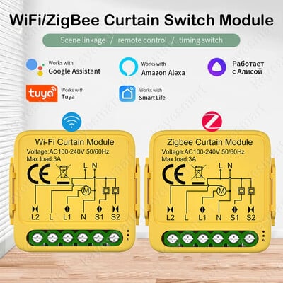 Tuya Smart WiFi Zigbee kardina lüliti moodul Ühendatud rulood Ruloo mootor Smart Life APP töötab Alexa Google Home`iga