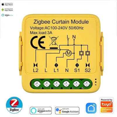 Tuya Smart WiFi Zigbee modul prekidača za zavjese Povezani rolete Motor za sjenila Smart Life APP Radi s Alexa Google Home